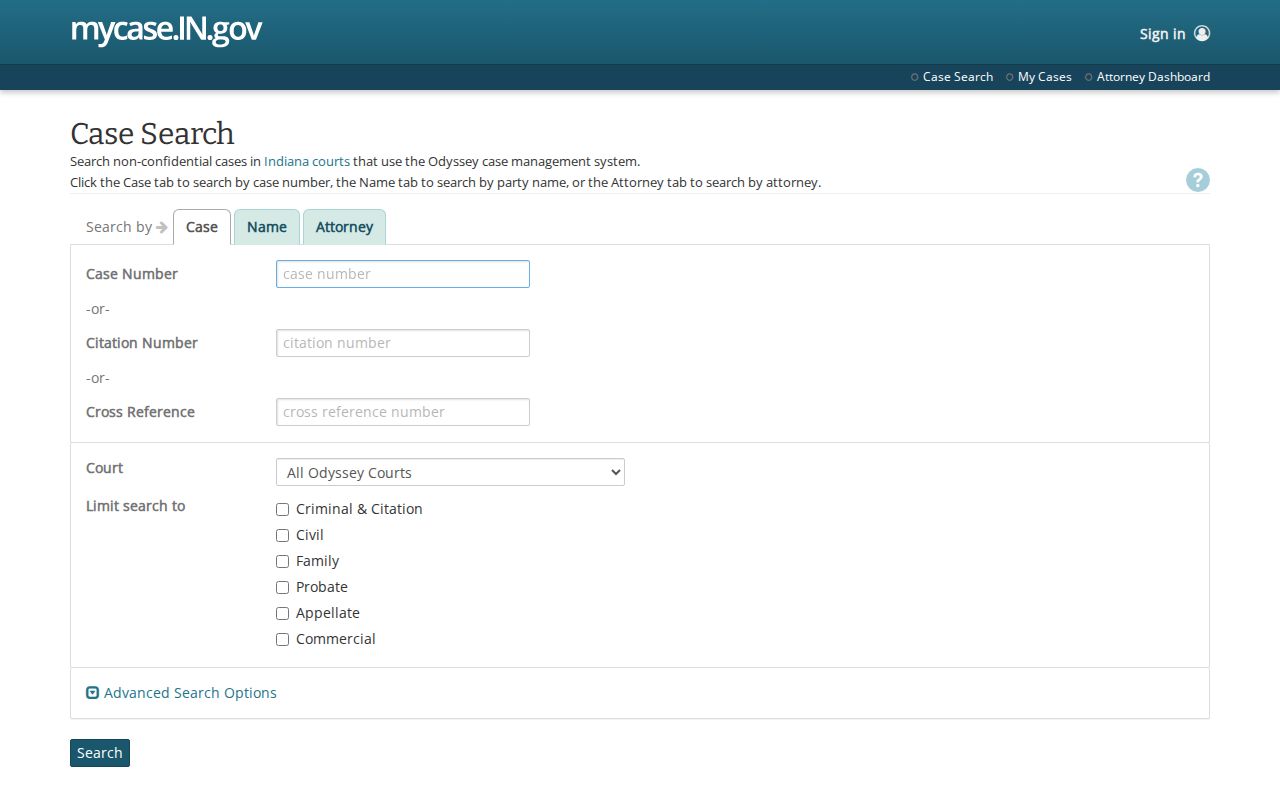 Fulton County case search MyCase direct interface