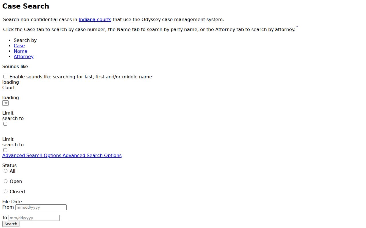 Fulton County case search MyCase form fields