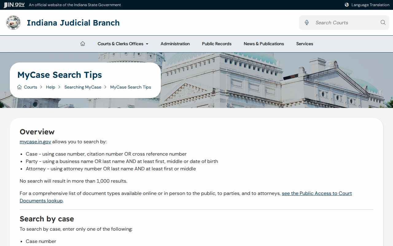 Fulton County case search MyCase search tips