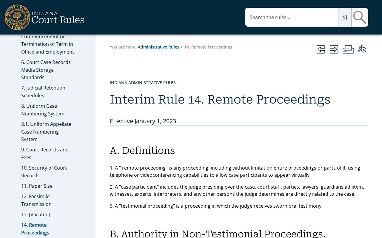 Fulton County court calendar remote proceeding rule