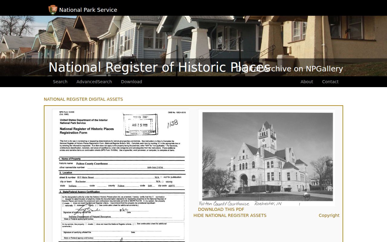 Historic Fulton County courthouse holding court docket records
