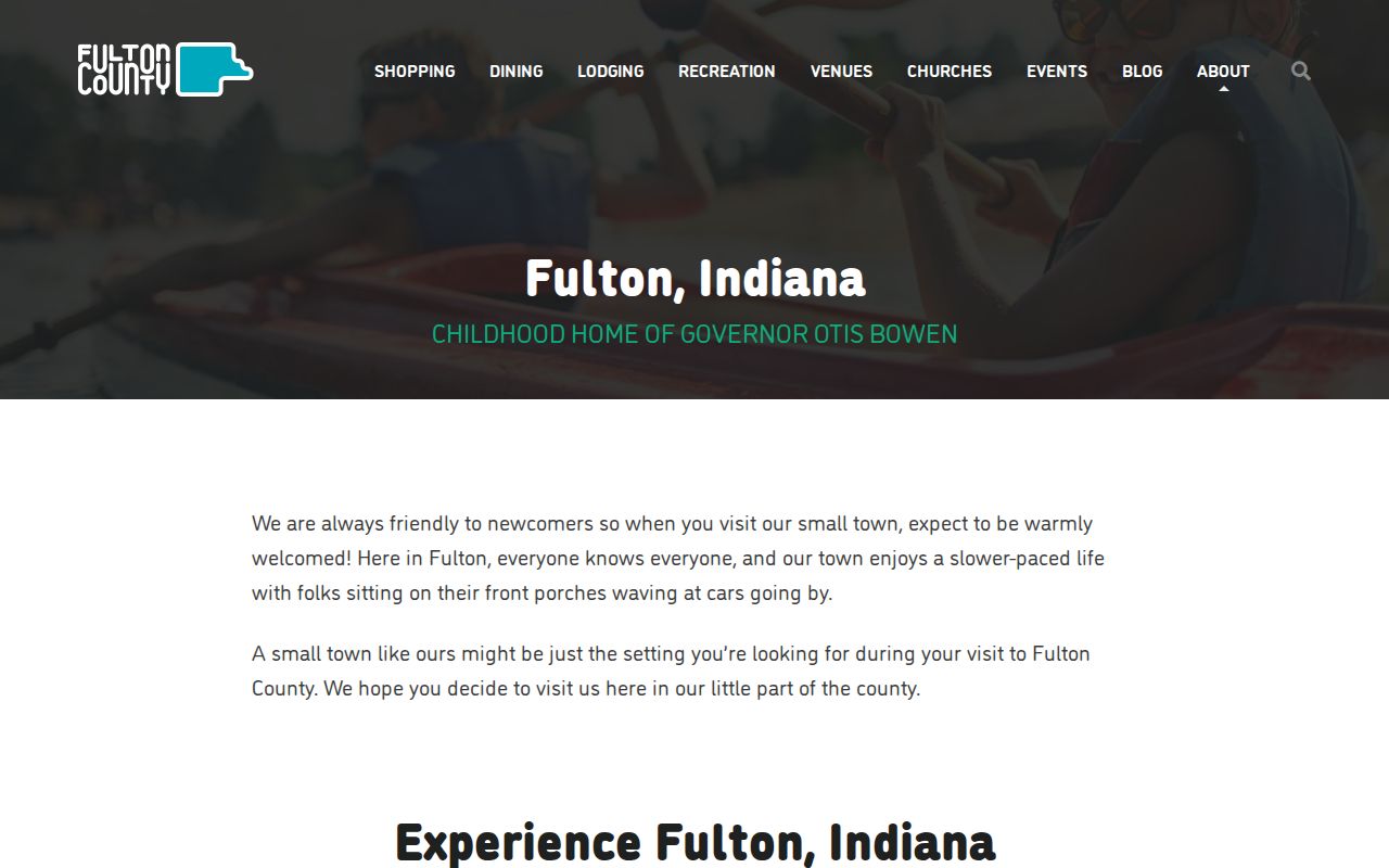 Official Fulton town community profile distinguishing the town from Fulton County